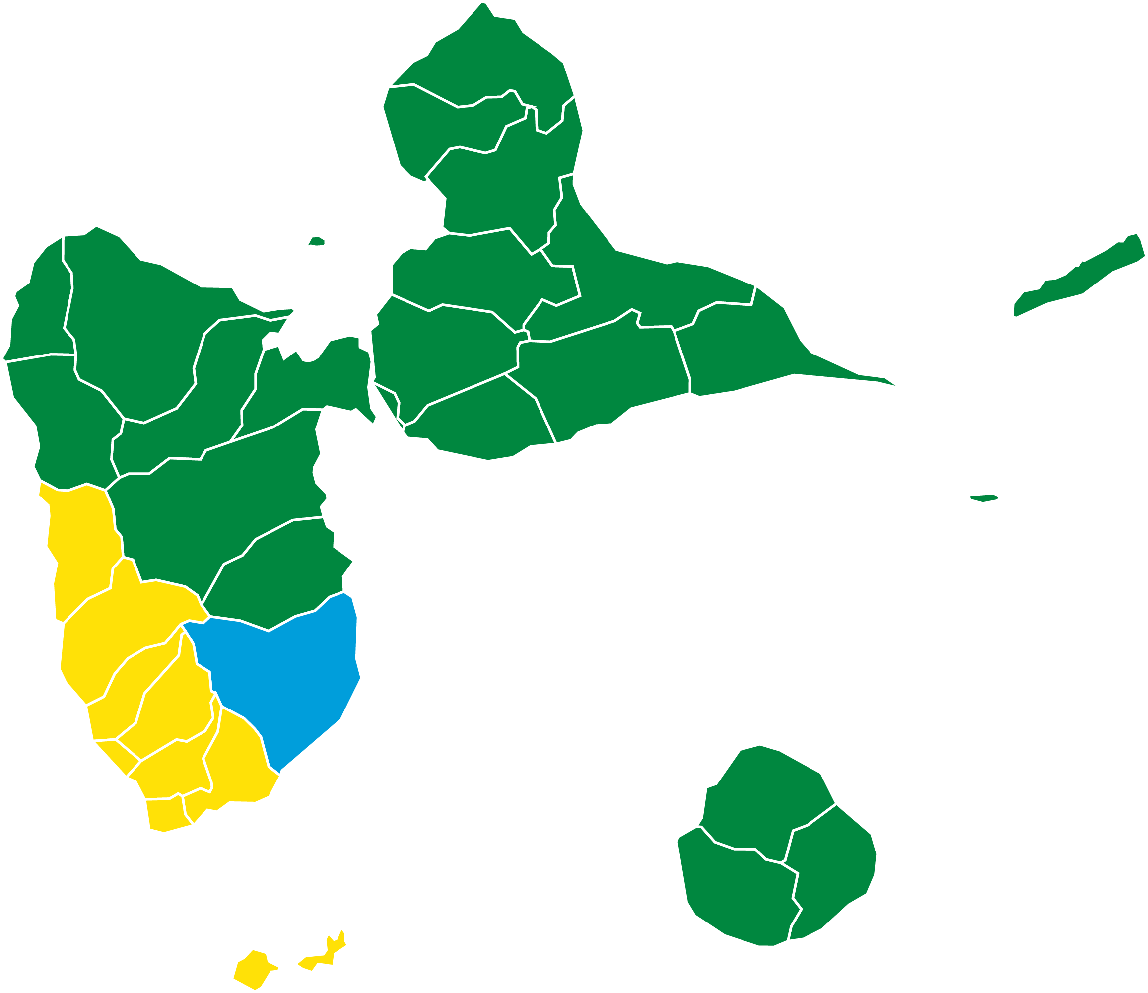 Carte de la Guadeloupe - Capesterre Belle-Eau