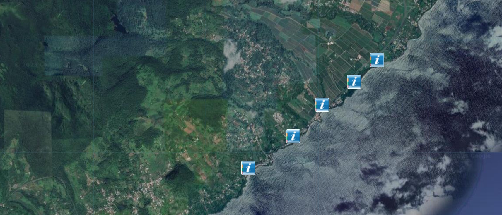 Carte satellite du territoire